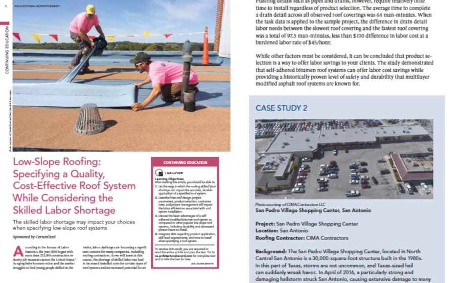 Case Study – Low-slope roof services
